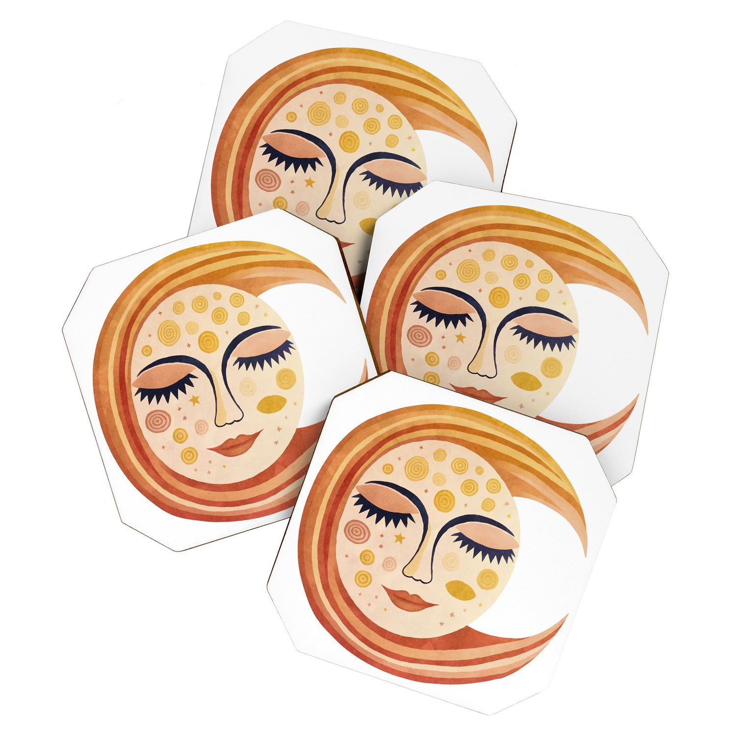 Whimsical Moon Magic Boho Dreams Coaster Gallery Image 1