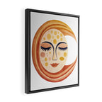 Whimsical Moon Magic Boho Dreams Framed Canvas Print Gallery Image 2