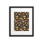 Whimsical Underwater World Multicolor Fish Pattern Black Framed Art Print Gallery Image 6