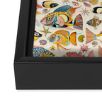 Whimsical Underwater World Multicolor Fish Pattern Framed Canvas Print Gallery Image 3