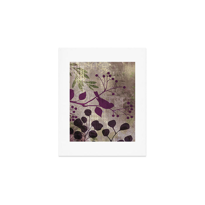 Whimsy Bird Garden Dreamy Mixed Media Art  Art Print Gallery Image 1