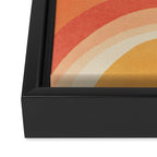 Whimsy Boho Rainbow Ombre Orange Yellow Framed Canvas Print Gallery Image 3