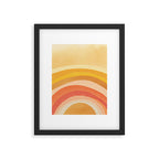 Whimsy Boho Rainbow Ombre Orange Yellow Framed Art Print Gallery Image 5