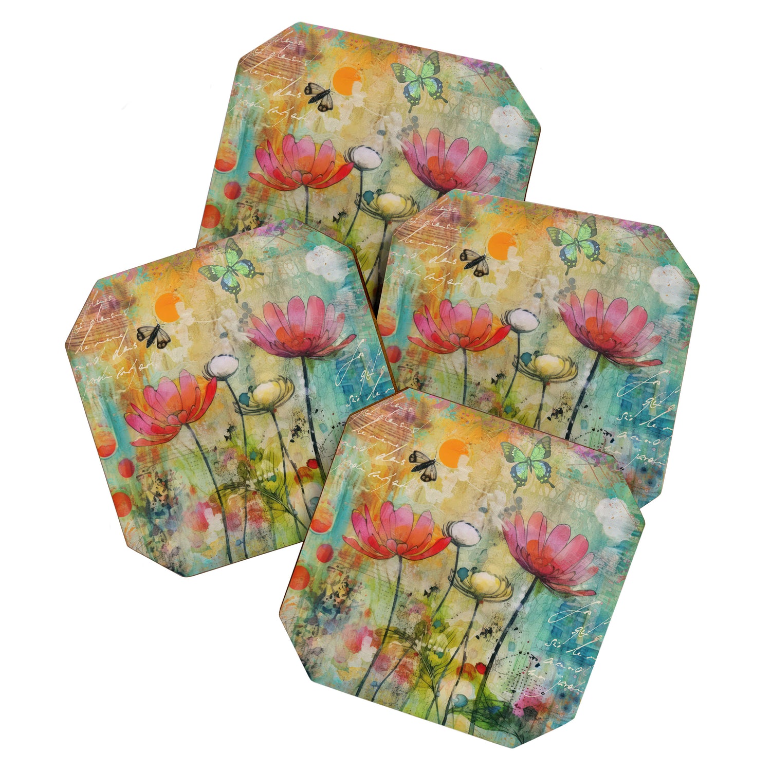 Wildflower Late Summer Botanical Art Coaster Gallery Image 1