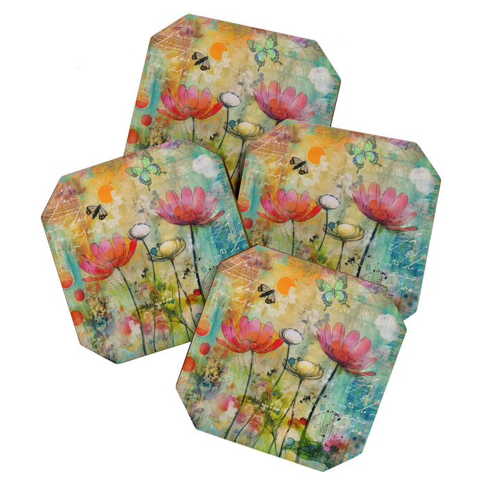 Wildflower Late Summer Botanical Art Coaster Gallery Image 1