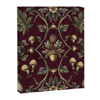 William Morris Style Forest Tales Cabincore Pattern Burgundy Red Canvas Print Gallery Image 8