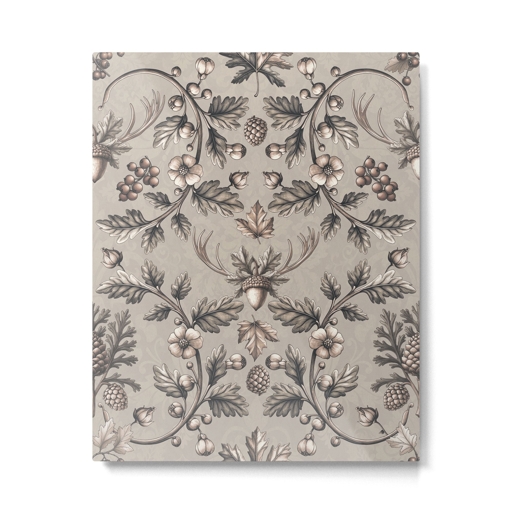 William Morris Woodland Nostalgia Beige Metal Print Gallery Image 4