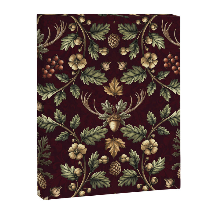 William Morris Woodland Nostalgia Burgundy Red Canvas Print Gallery Image 1