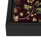 William Morris Woodland Nostalgia Burgundy Red Framed Canvas Print Gallery Image 3