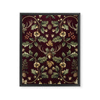 William Morris Woodland Nostalgia Burgundy Red Framed Canvas Print Gallery Image 6