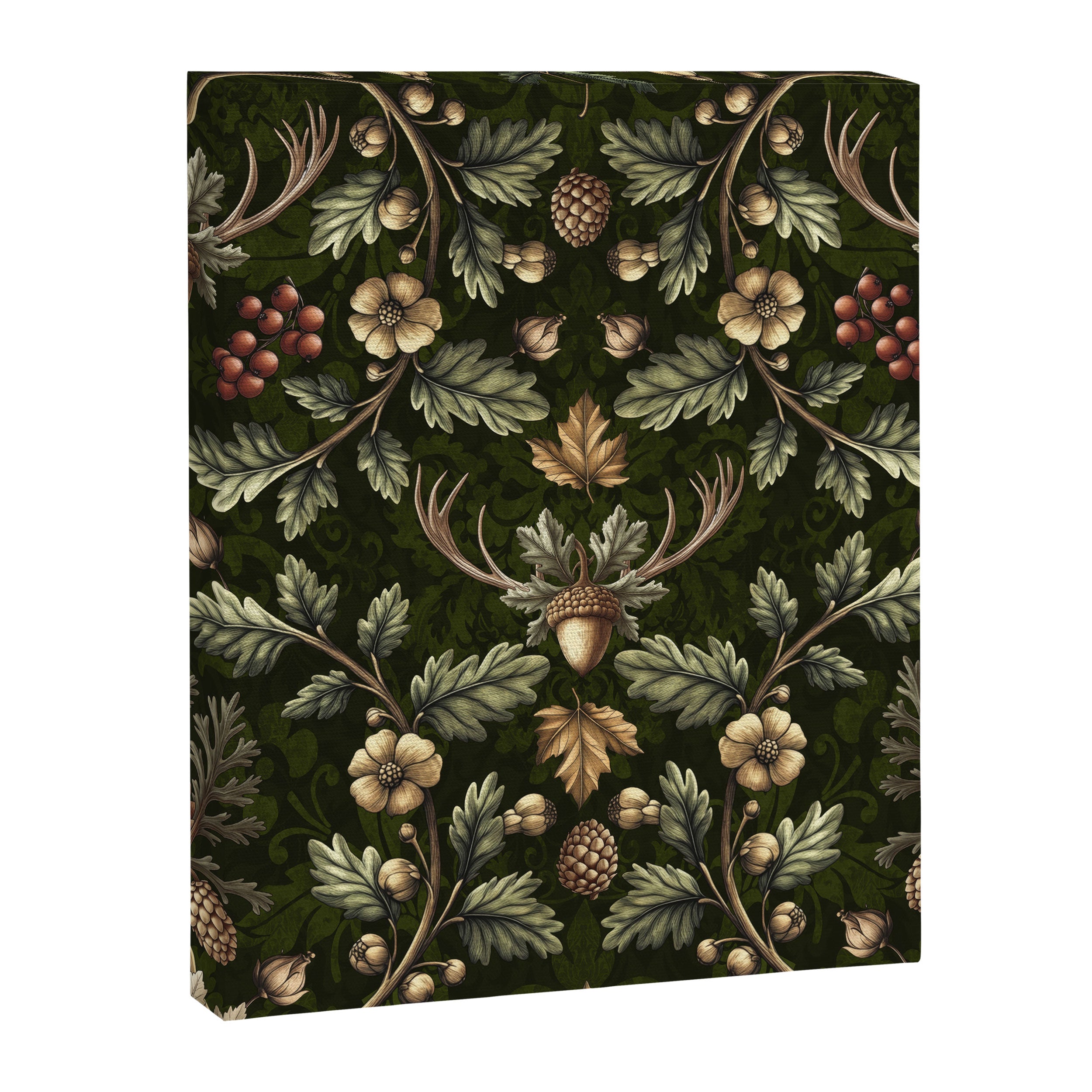 William Morris Woodland Nostalgia Emerald Green Canvas Print Gallery Image 6