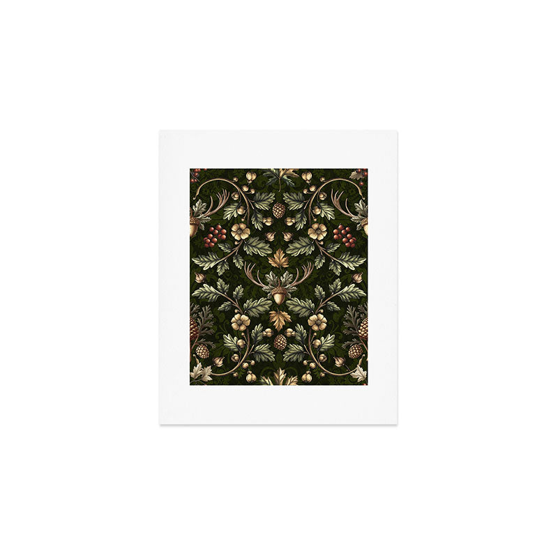 William Morris Woodland Nostalgia Emerald Green Art Print Gallery Image 1