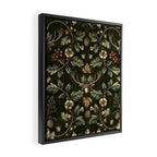 William Morris Woodland Nostalgia Emerald Green Framed Canvas Print Gallery Image 2