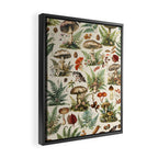 Woodland Vibes Mushroom And Fern Pattern Framed Canvas Print Gallery Image 2