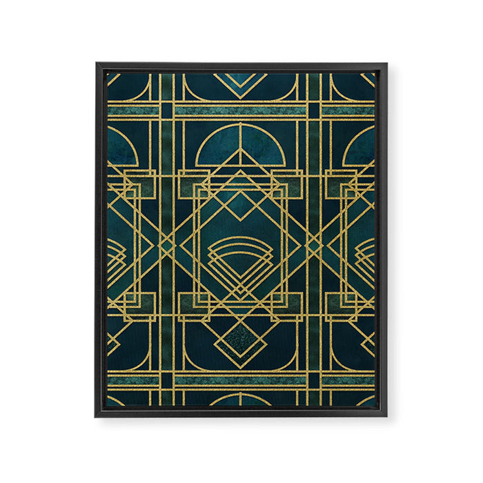 Art Deco Elegant Gatsby Style Framed Canvas Print Gallery Image 1