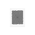 Black And White Op Art Spiral Art Print Gallery Image 1