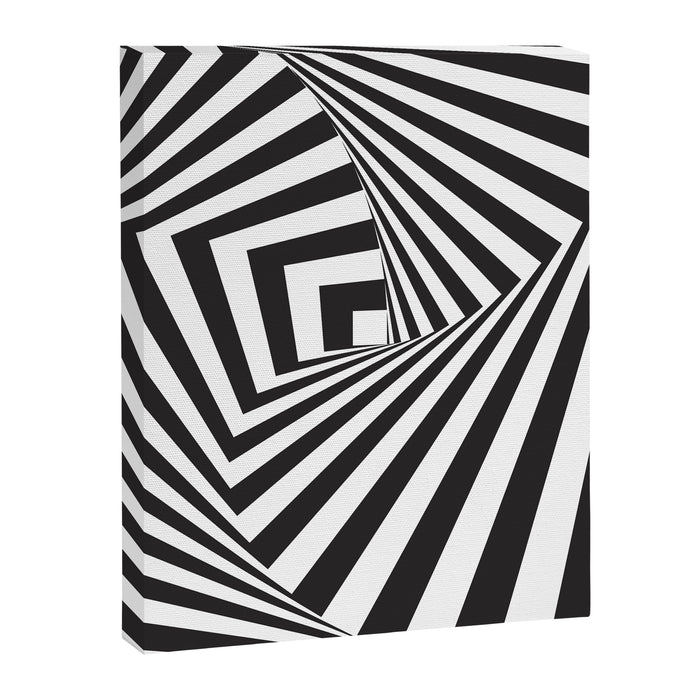 Black And  White Pop Art Optical Illusion Canvas Print Gallery Image 1