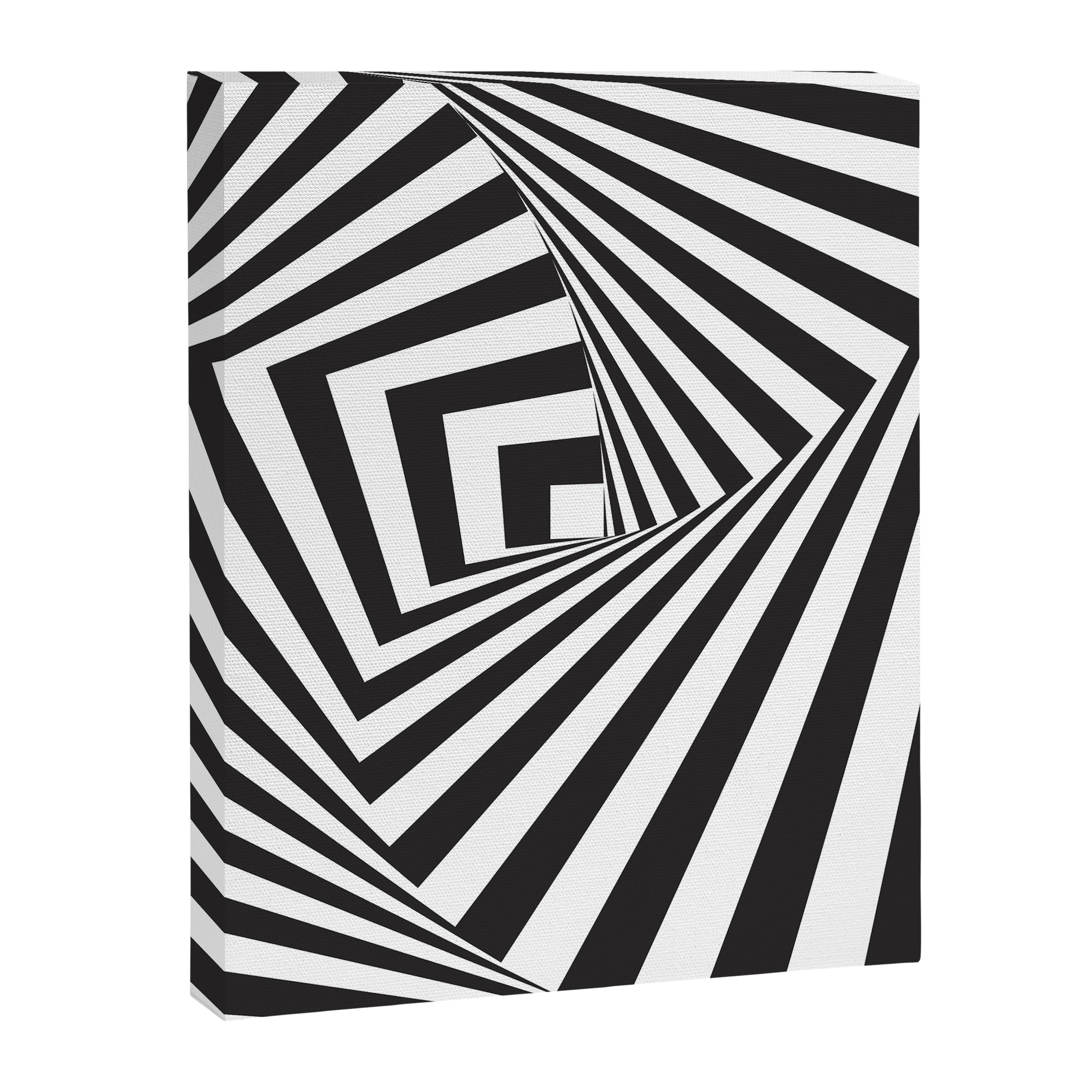 Black And  White Pop Art Optical Illusion Canvas Print Gallery Image 6