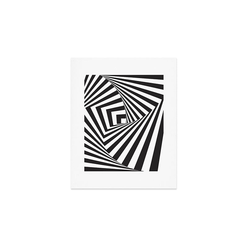 Black And  White Pop Art Optical Illusion Art Print Gallery Image 1