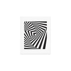 Black And  White Pop Art Optical Illusion Art Print Gallery Image 1