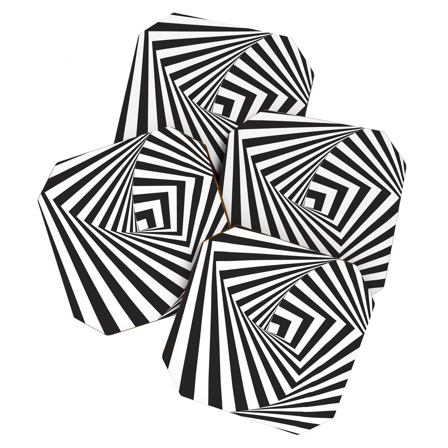 Black And  White Pop Art Optical Illusion Coaster Gallery Image 1
