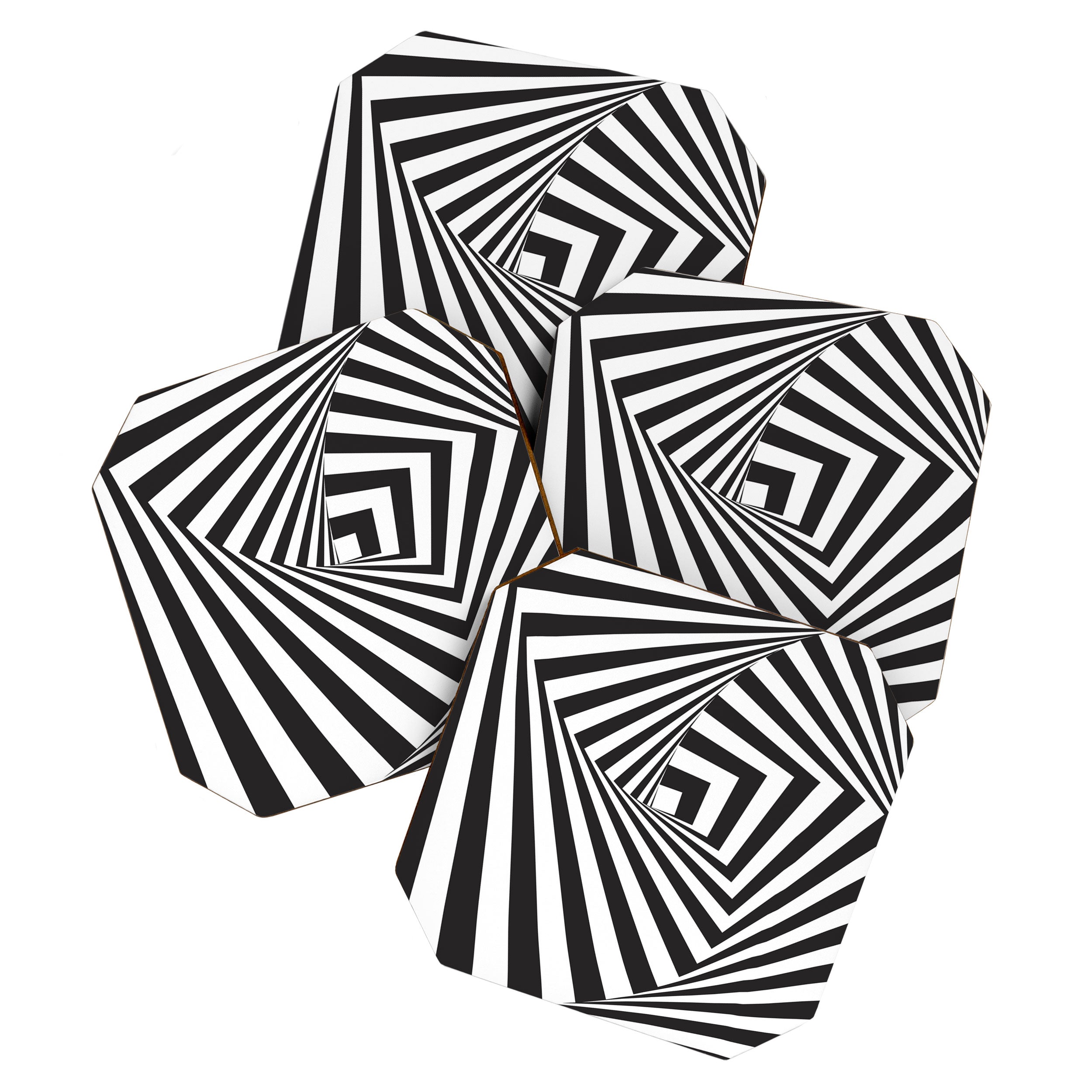 Black And  White Pop Art Optical Illusion Coaster Gallery Image 1
