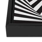 Black And  White Pop Art Optical Illusion Framed Canvas Print Gallery Image 3