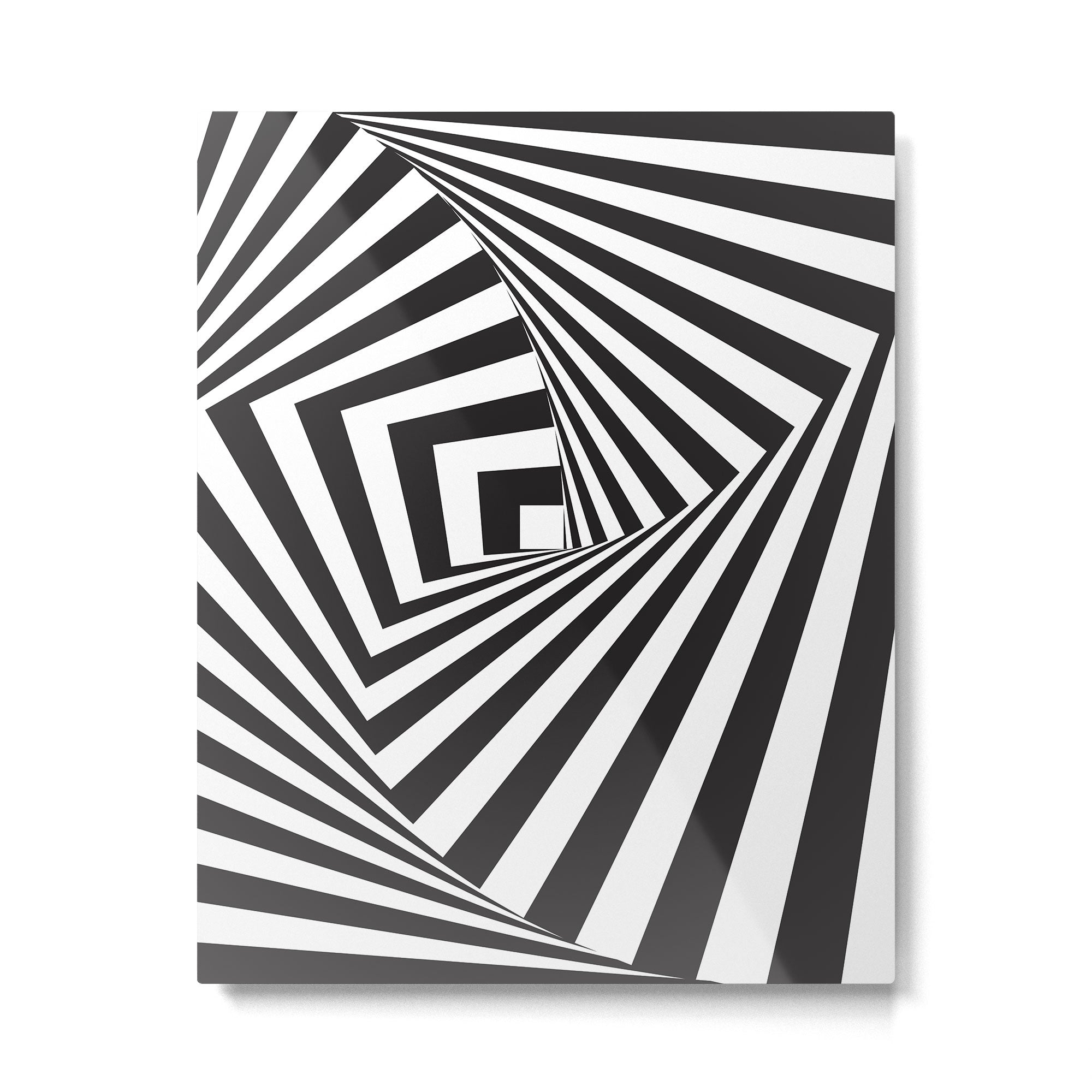 Black And  White Pop Art Optical Illusion Metal Print Gallery Image 4