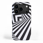 Black And  White Pop Art Optical Illusion iPhone Case Gallery Image 1