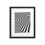 Black And  White Pop Art Optical Illusion Framed Art Print Gallery Image 5