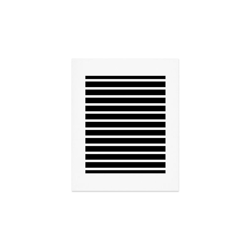 Bold Black And White Simple Stripes Elegant Minimalistic Style Art Print Gallery Image 1