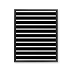 Bold Black And White Simple Stripes Elegant Minimalistic Style Framed Canvas Print Gallery Image 8