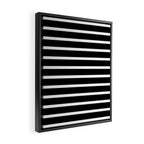 Bold Black And White Simple Stripes Elegant Minimalistic Style Framed Canvas Print Gallery Image 2