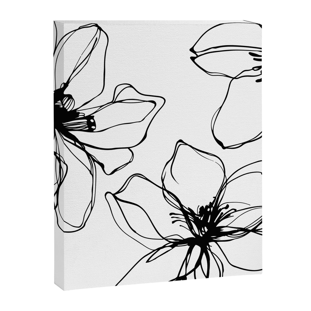 Bold Line Art Flowers Canvas Print Gallery Image 6