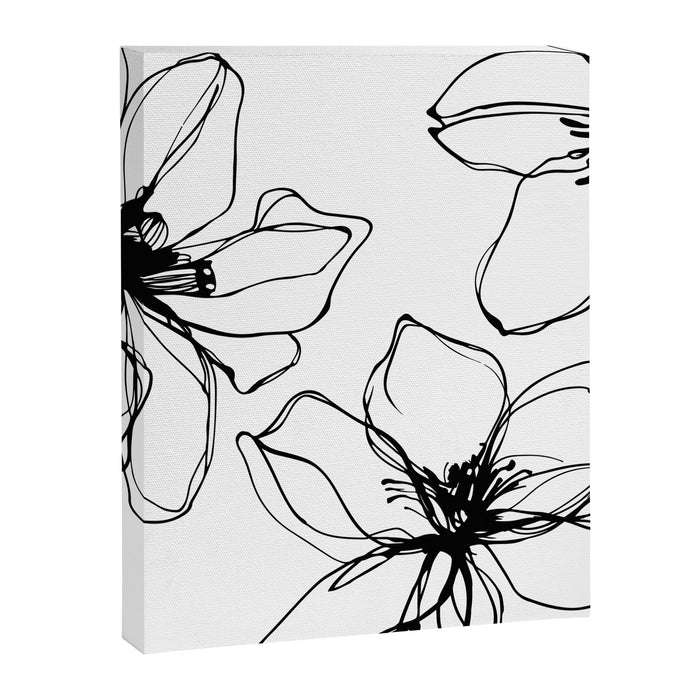 Bold Line Art Flowers Canvas Print Gallery Image 1
