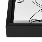 Bold Line Art Flowers Framed Canvas Print Gallery Image 3