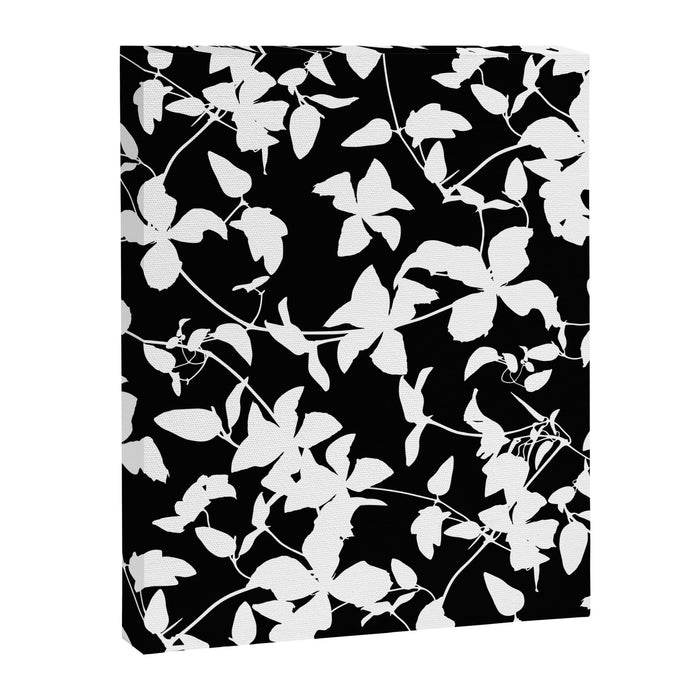 Clematis Contrast  Minimal Floral Silhouettes Canvas Print Gallery Image 1