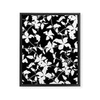 Clematis Contrast  Minimal Floral Silhouettes Framed Canvas Print Gallery Image 6