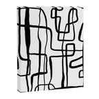 Confusing Lines Black And White Abstract Art Canvas Print Gallery Image 6