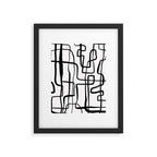 Confusing Lines Black And White Abstract Art Framed Art Print Gallery Image 5