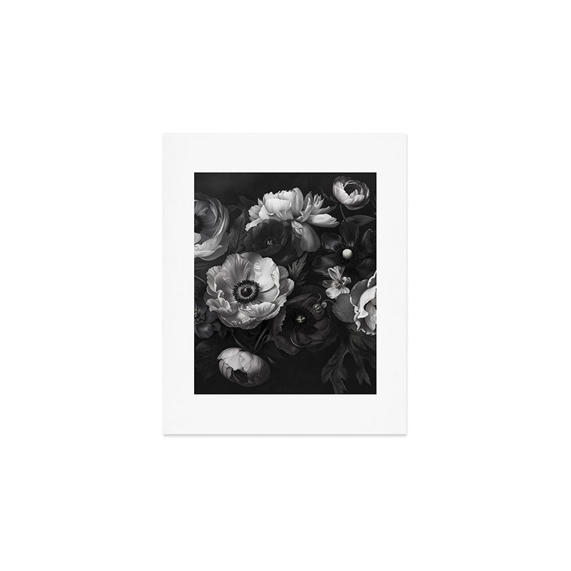 Dark Baroque Blossom Symphony Large Flower Art Art Print Gallery Image 1
