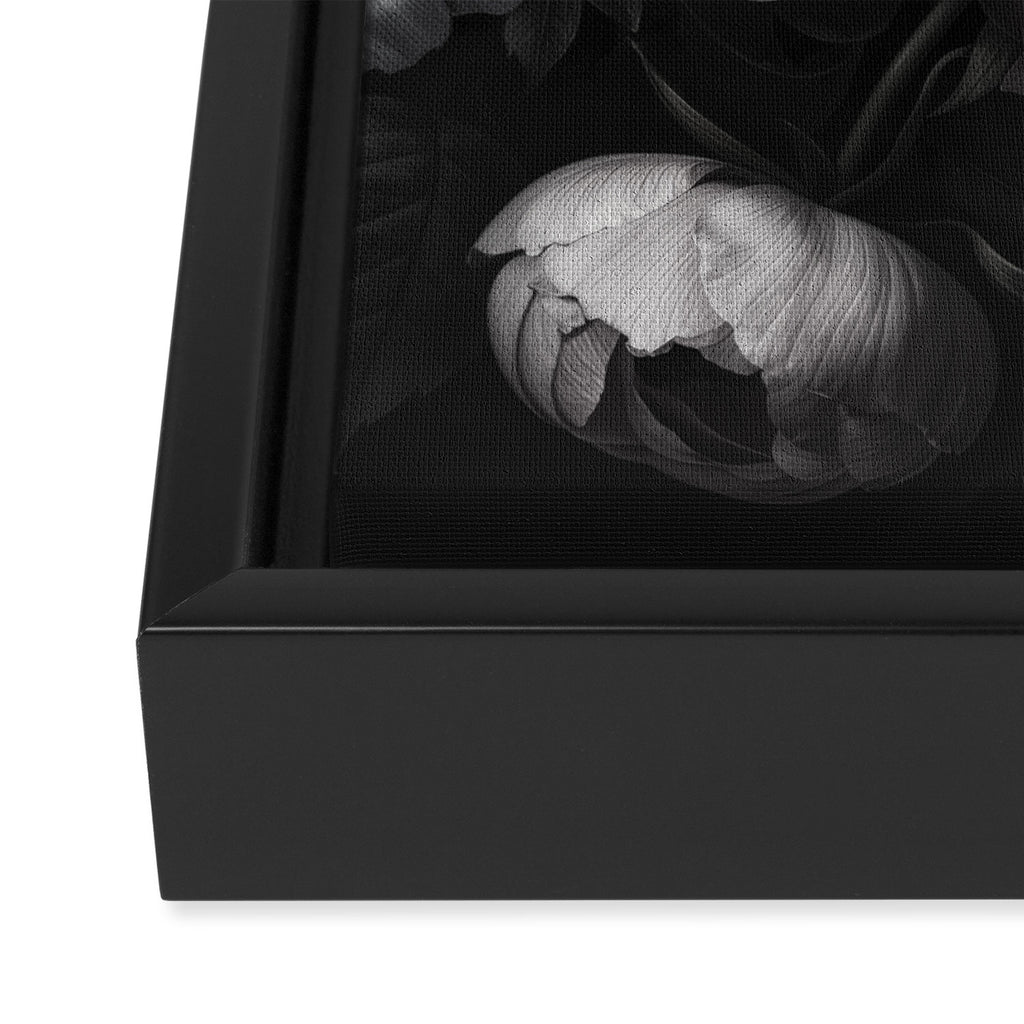 Dark Baroque Blossom Symphony Large Flower Art Framed Canvas Print Gallery Image 3