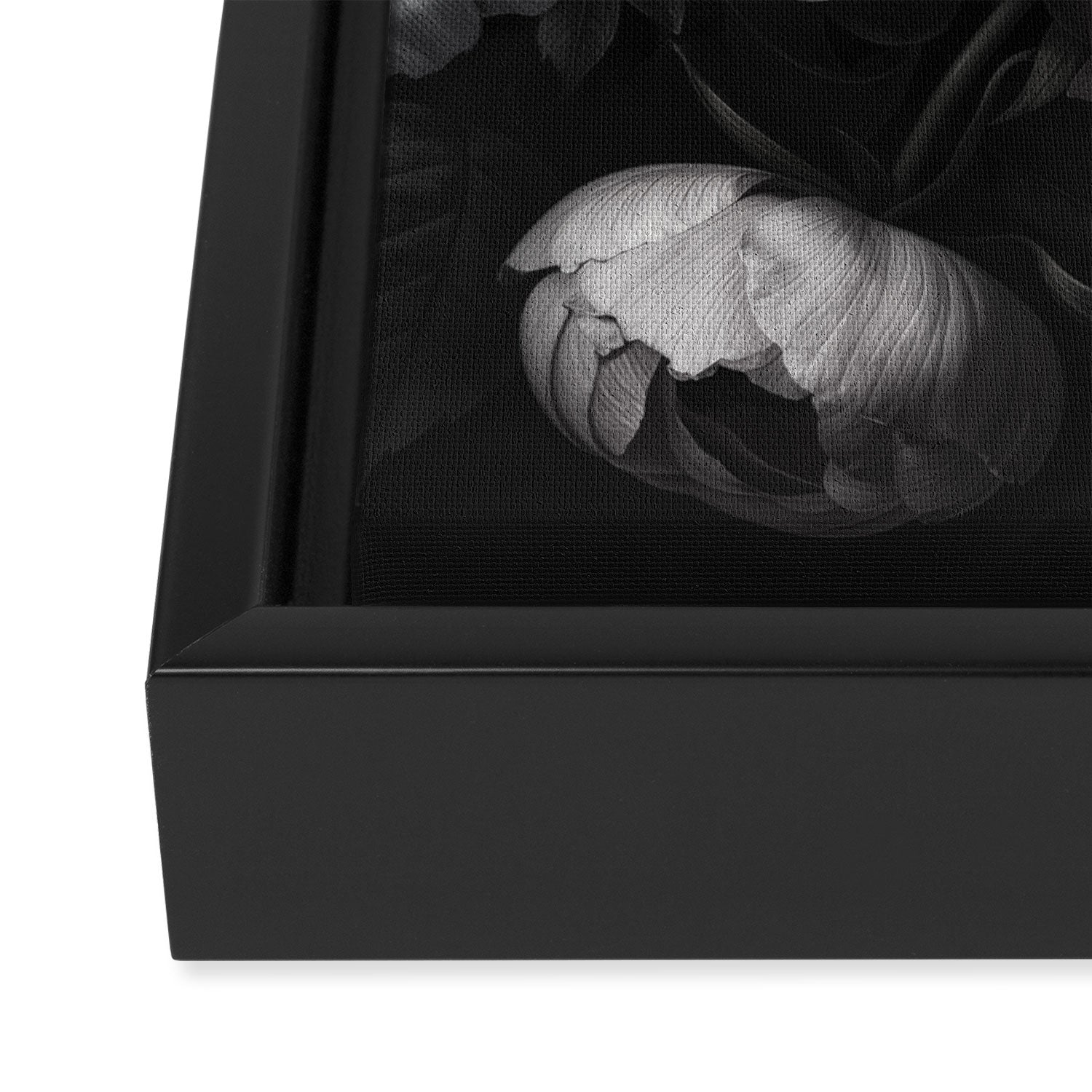 Dark Baroque Blossom Symphony Large Flower Art Framed Canvas Print Gallery Image 3