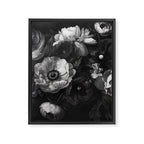 Dark Baroque Blossom Symphony Large Flower Art Framed Canvas Print Gallery Image 6