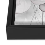 Delicate Monochrome Greyscale Flower Serenity  Framed Canvas Print Gallery Image 3