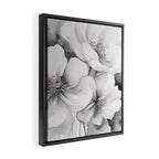 Delicate Monochrome Greyscale Flower Serenity  Framed Canvas Print Gallery Image 2