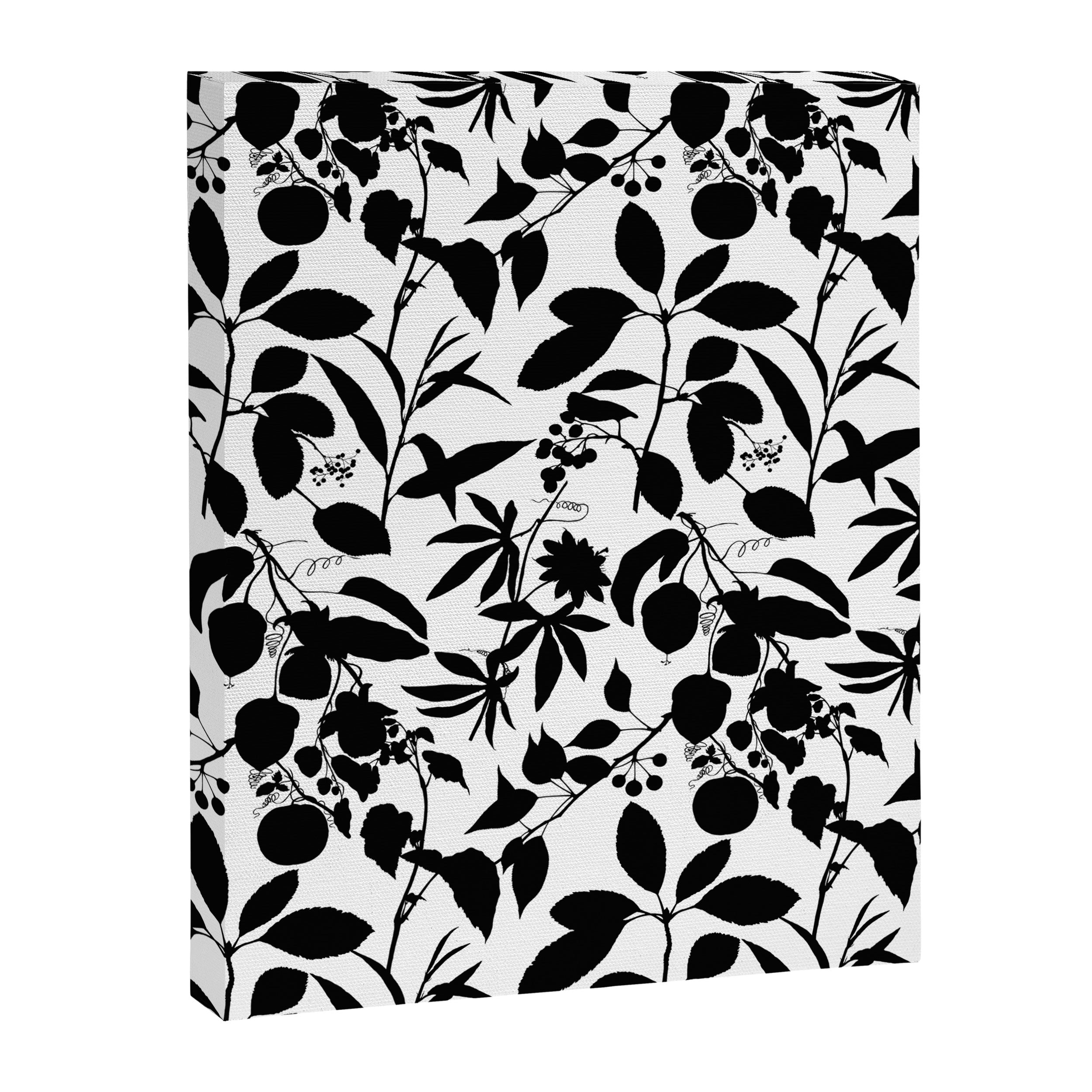Exotic Passionflower Bold Botanical Silhouettes Canvas Print Gallery Image 6