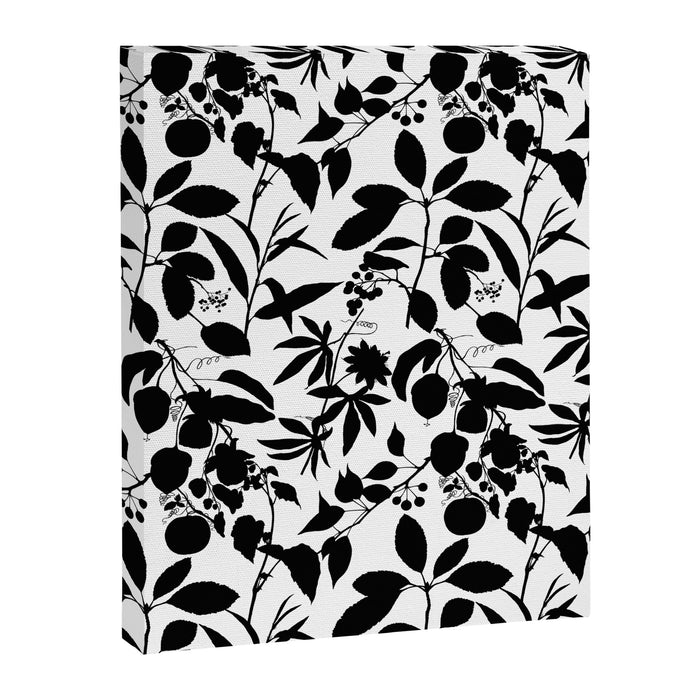 Exotic Passionflower Bold Botanical Silhouettes Canvas Print Gallery Image 1