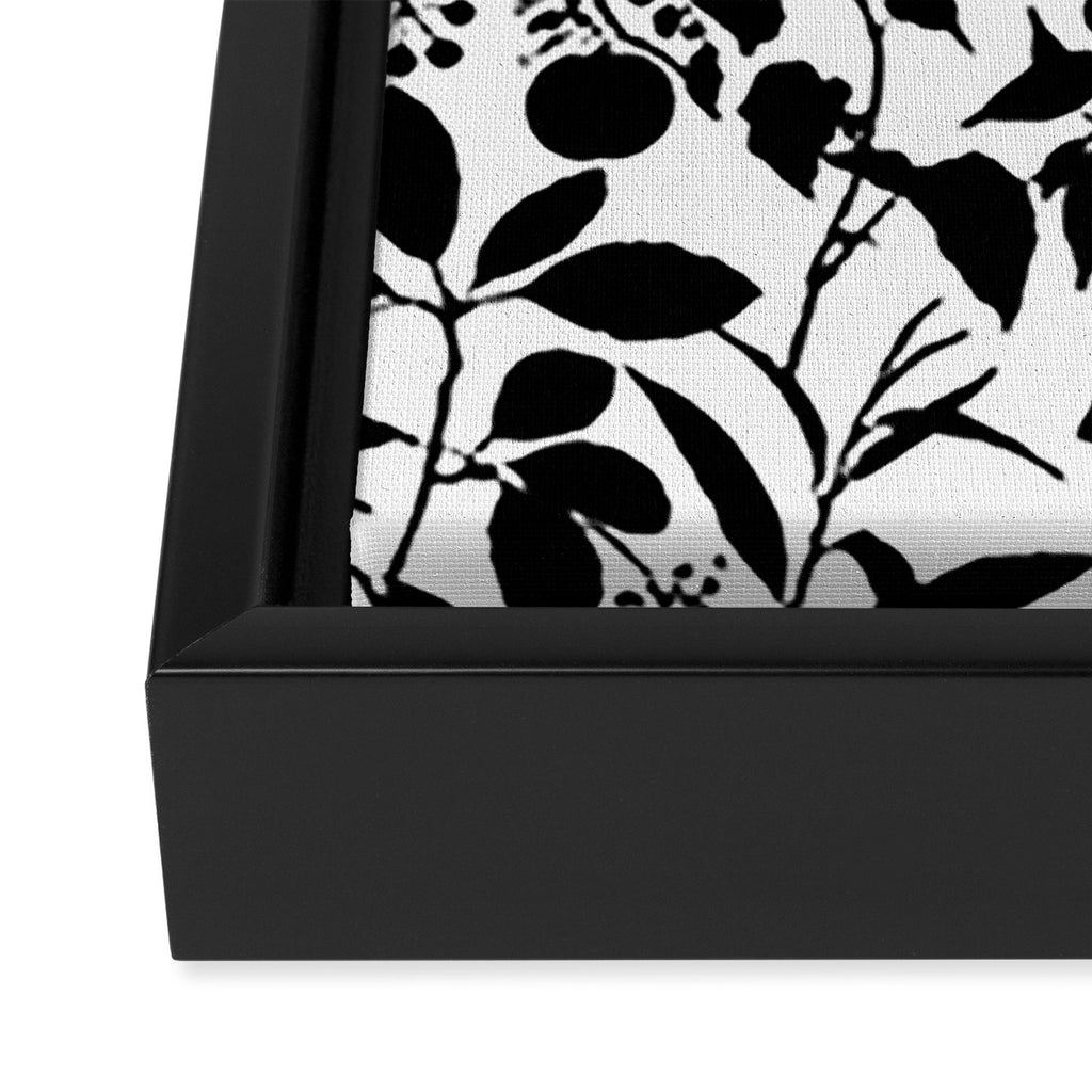 Exotic Passionflower Bold Botanical Silhouettes Framed Canvas Print Gallery Image 3