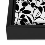Exotic Passionflower Bold Botanical Silhouettes Framed Canvas Print Gallery Image 3
